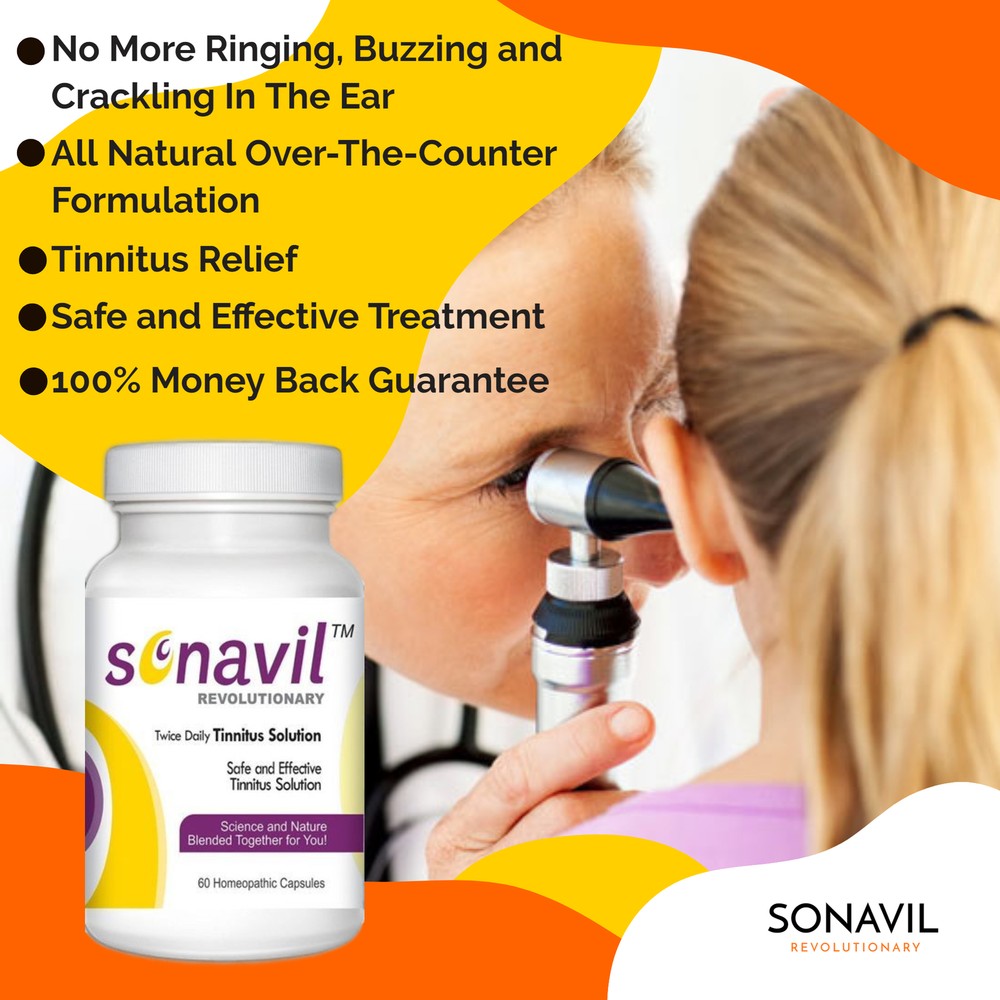 Sonavil Safe and Effective Tinnitus Solution 60 Homeopathic Capsules (2 Pack)
