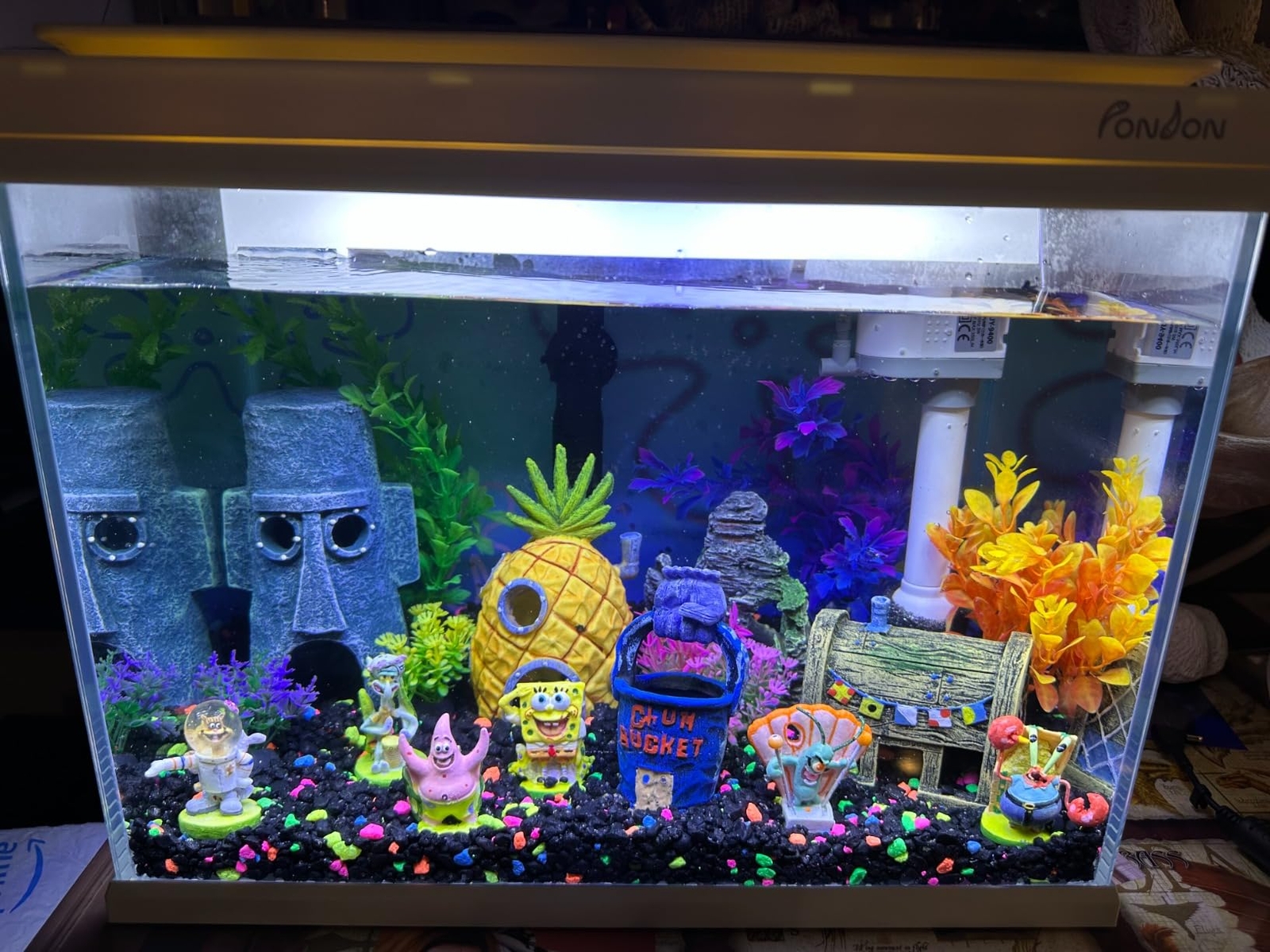 Bring Bikini Bottom to Life with SpongeBob Aquarium Ornament Set – 6 Pieces!