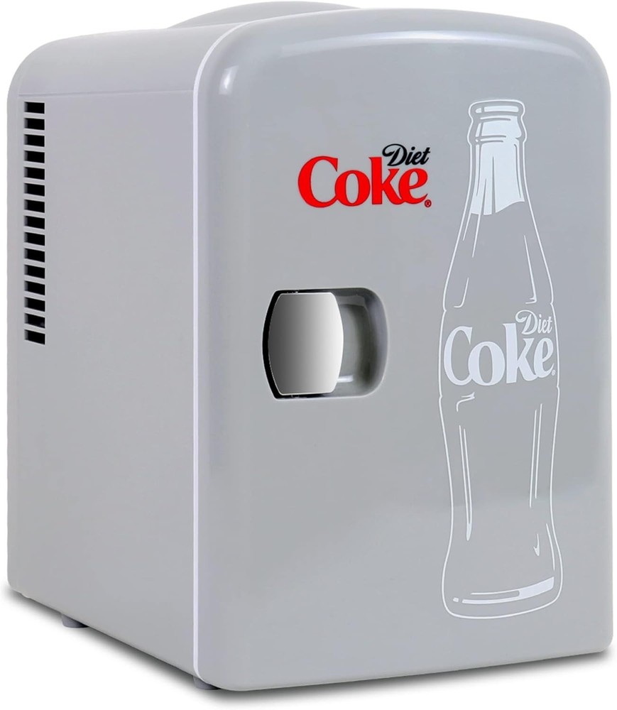 Chic Coca-Cola Mini Fridge: Cute Compact Beverage Storage - Silent Operation