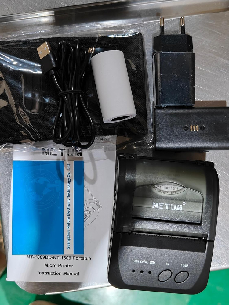Bluetooth Receipt Printer, 58Mm Mini Thermal POS Printer Portable Personal Bill