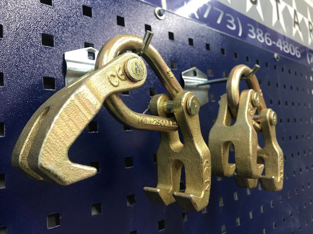 2 pieces Double Looper Claw Hooks Clamp Pull Auto Body Frame Machine tool