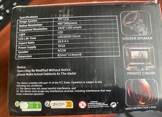 Rotundity Wi/Fi Ready Mini Projector - Open Box