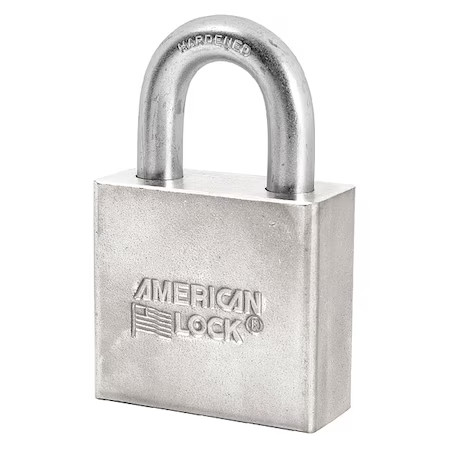 American Lock A50 Padlock, Keyed Different, Standard Shackle, Rectangular Steel