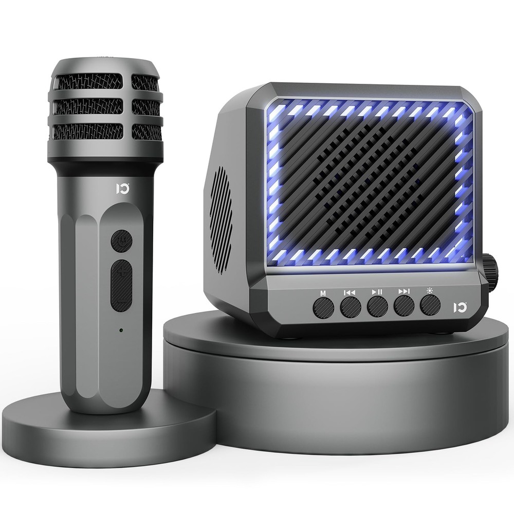 Portable Voice Amplifier with Wireless Microphones, PA System & Bluetooth Speake