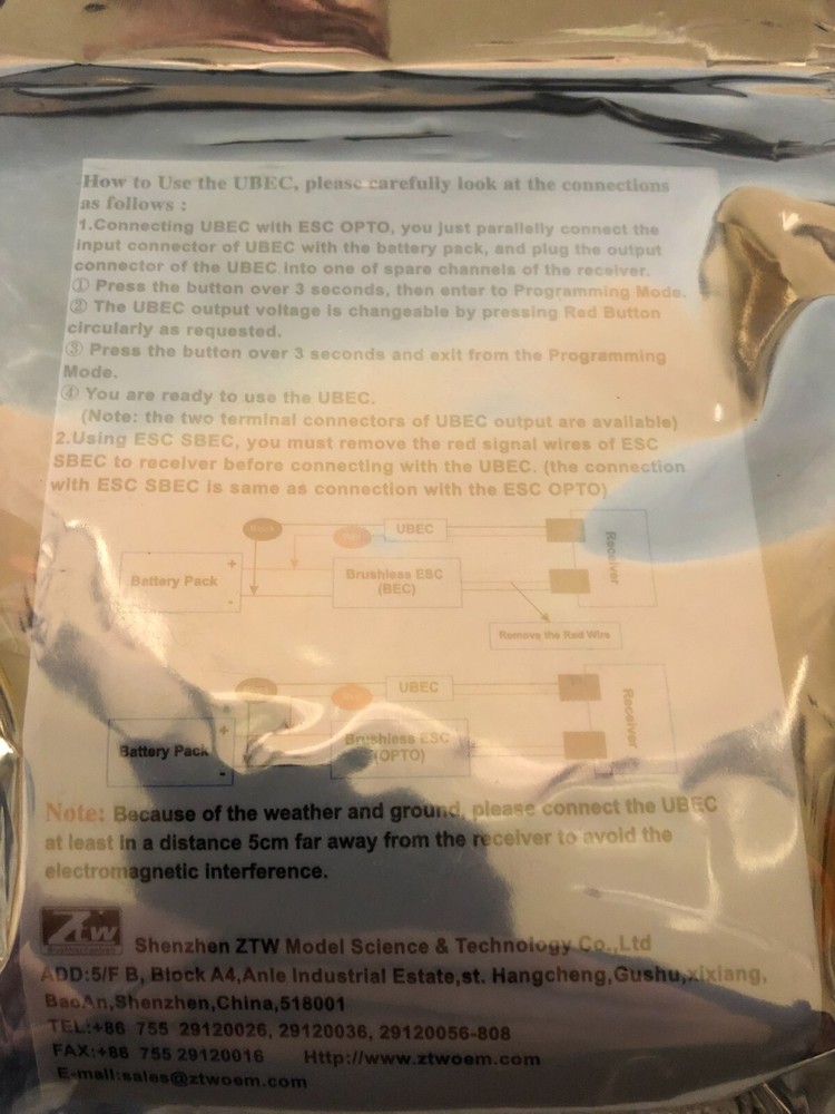 ZTW 12A External BEC (UBEC) NEW