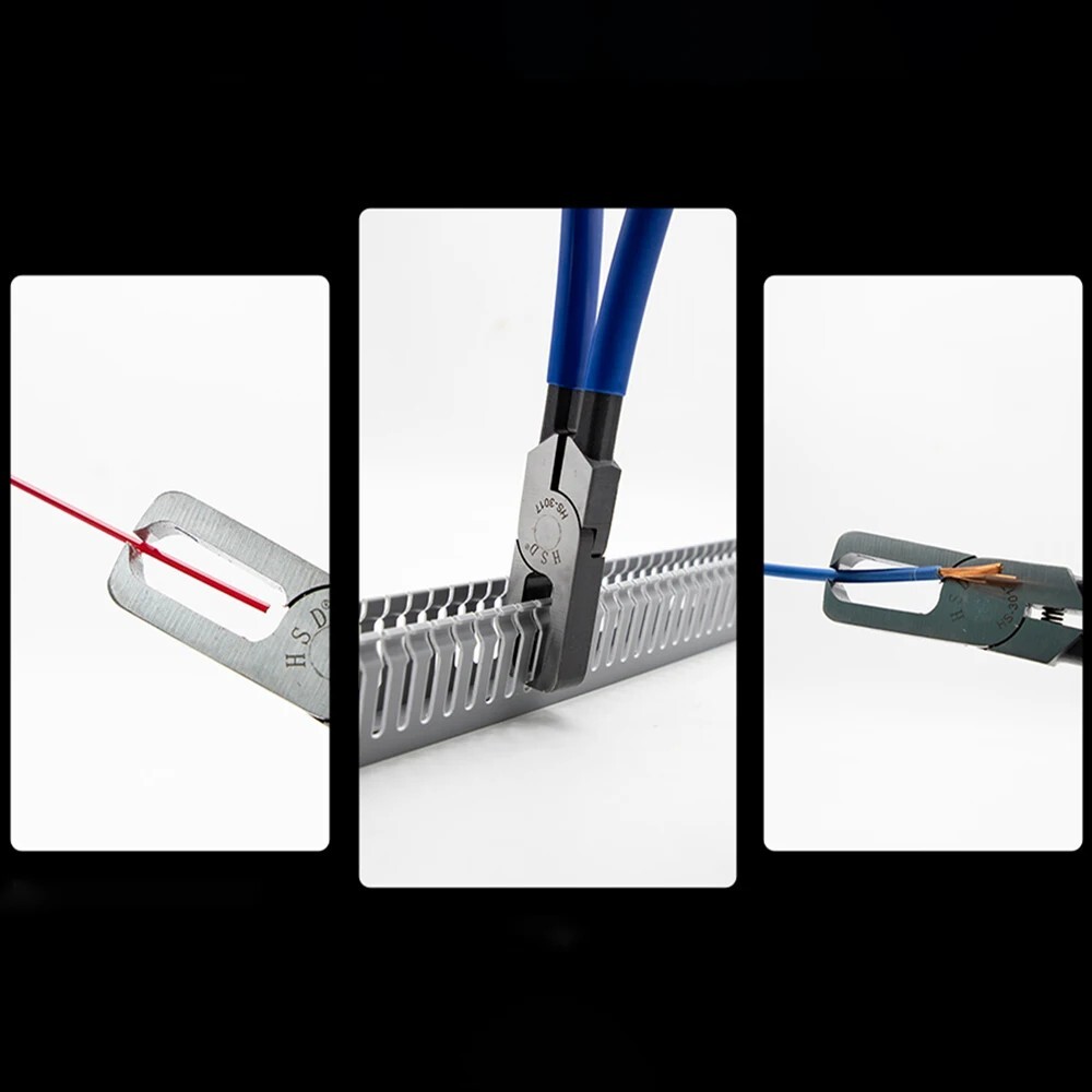 NEW PVC Wire Duct Side Teeth Puller Cutter Plastic Soft Copper Wire Cutting Tool