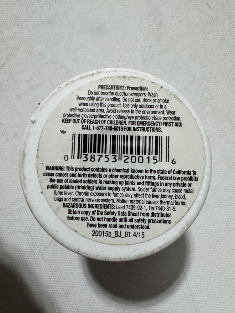Oatey 20015 50/50 Solid Wire Solder