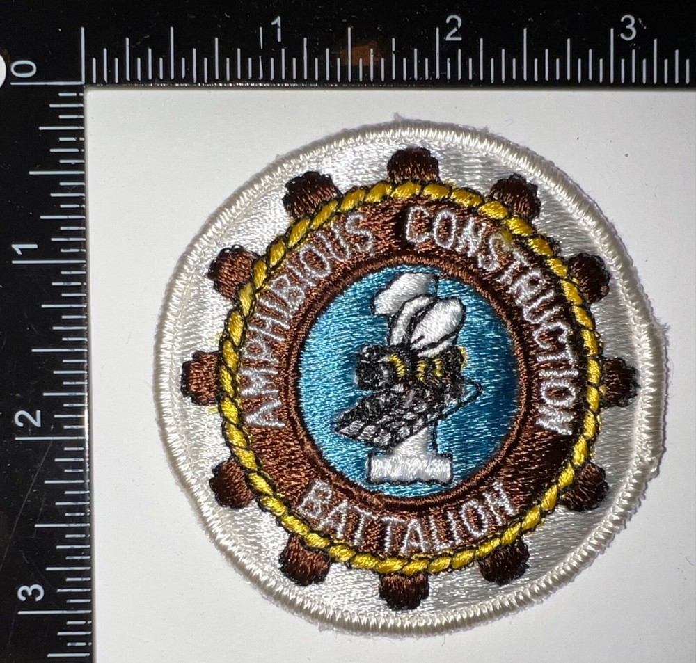 Cold War USN US Navy 1st Amphibious Construction Bn CB SEABEES Patch