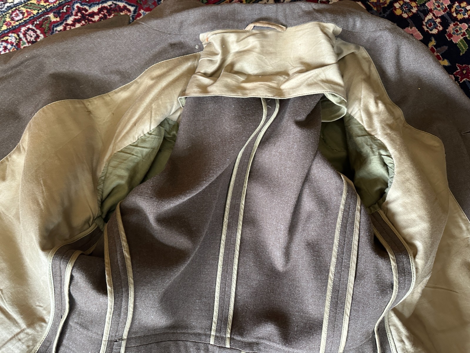 WWII 63rd Infantry Div Named Officer Uniform Overcoat Jacket Ribbon Medal Photo