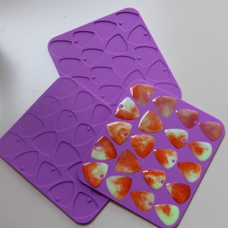 Triangular Plectrum Silicone Mold Jewelry Resin Casting Mold for Musical Acces