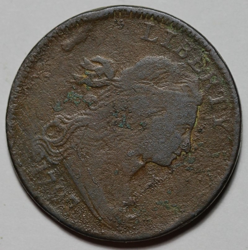 1797 Draped Bust Large Cent - Corrosion - US 1c Copper Coin