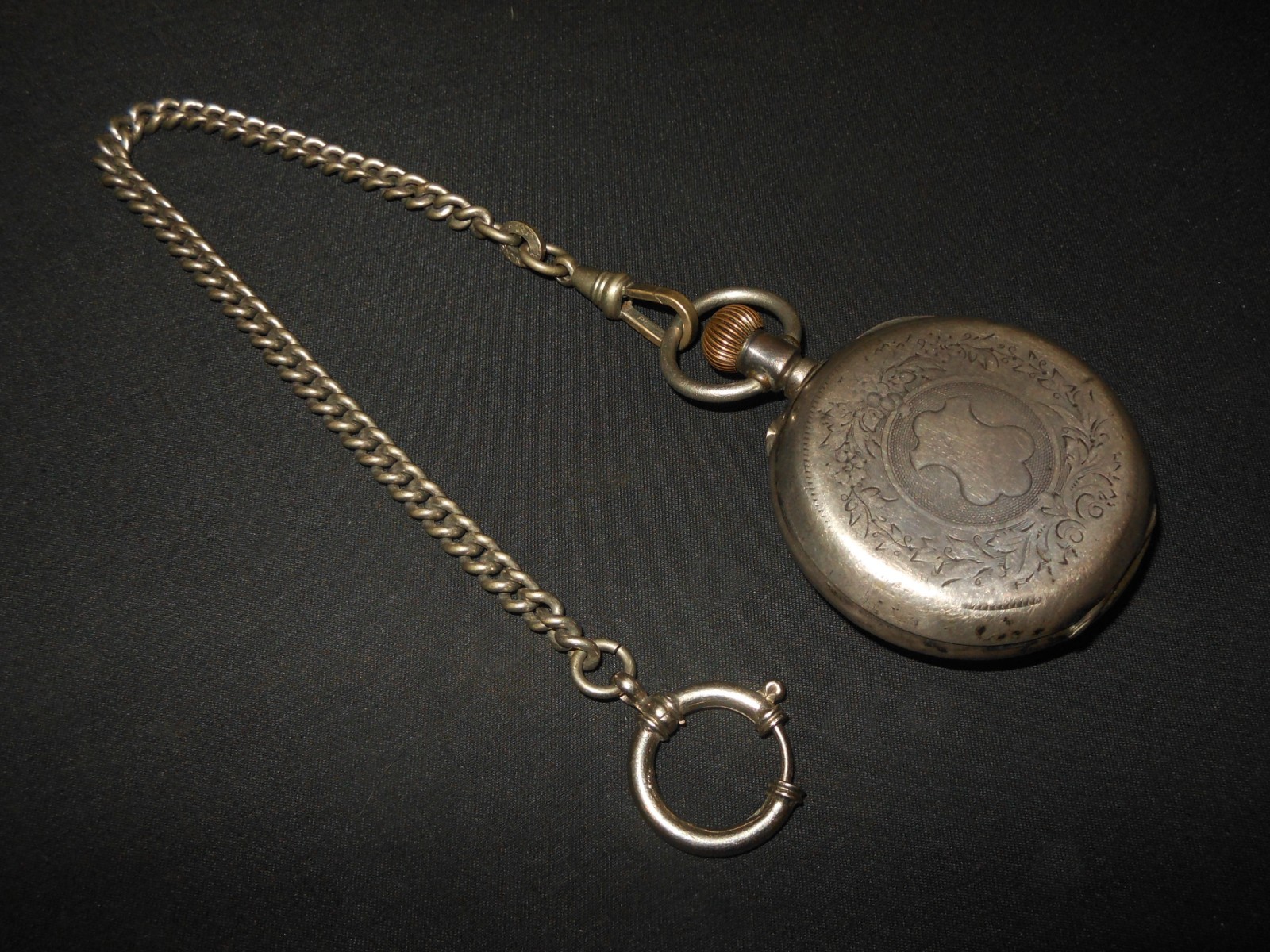 WW1 German Taschenuhr - CIVILIAN POCKET WATCH - .800 SILVER CASE - NICE!