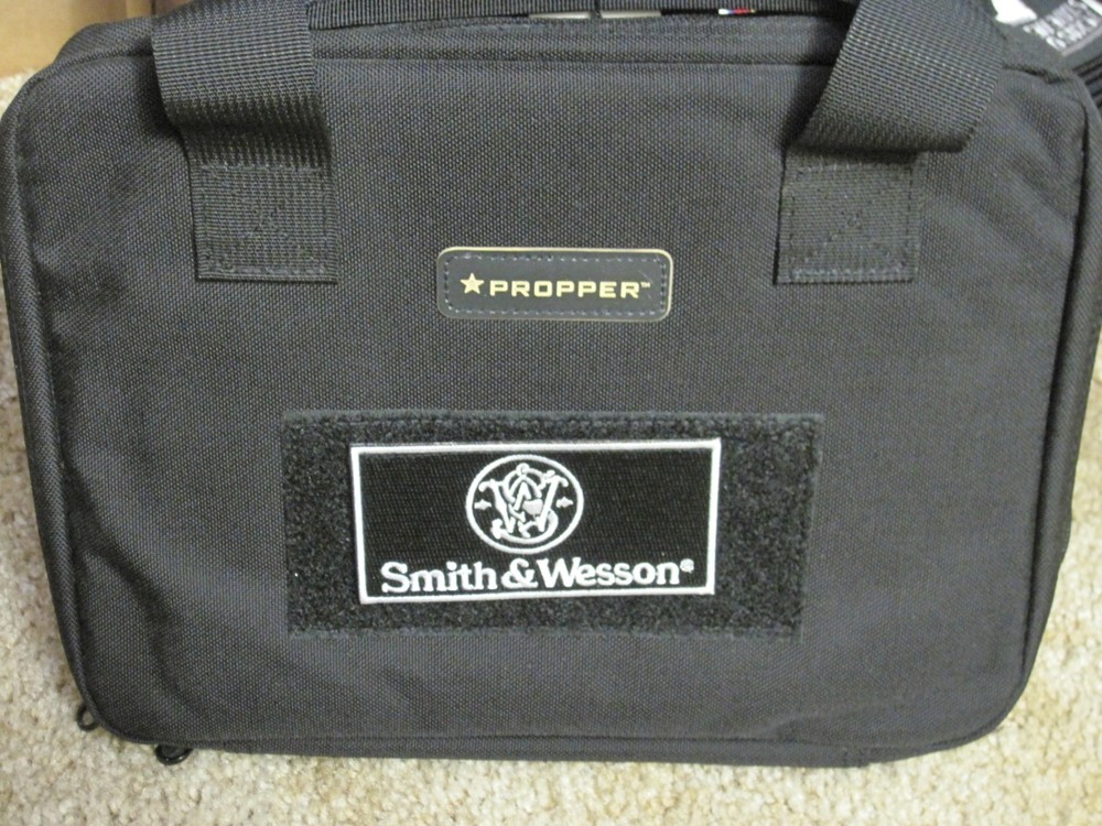 SMITH & WESSON FIREARMS VEST PATCH WITH HOOK BACK! 2 X 4 INCH GUN PATCH BLACK