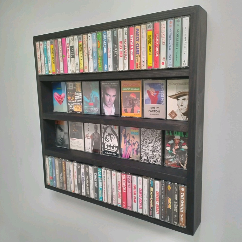 Wooden Cassette Storage Display Rack 120