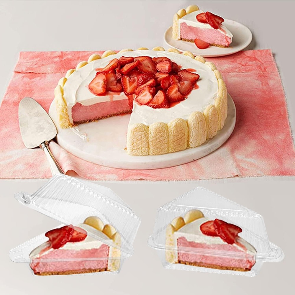 Triangular Cake Slice Containers - 200 Pack, Food Grade, Perfect for Bakeries