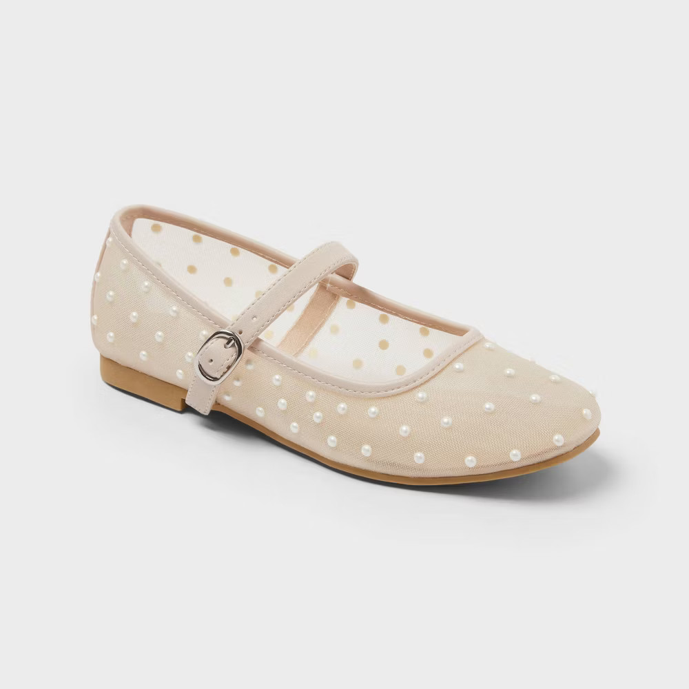 Kids' Noelle Pearl Mary Jane Flats - Cat & Jack