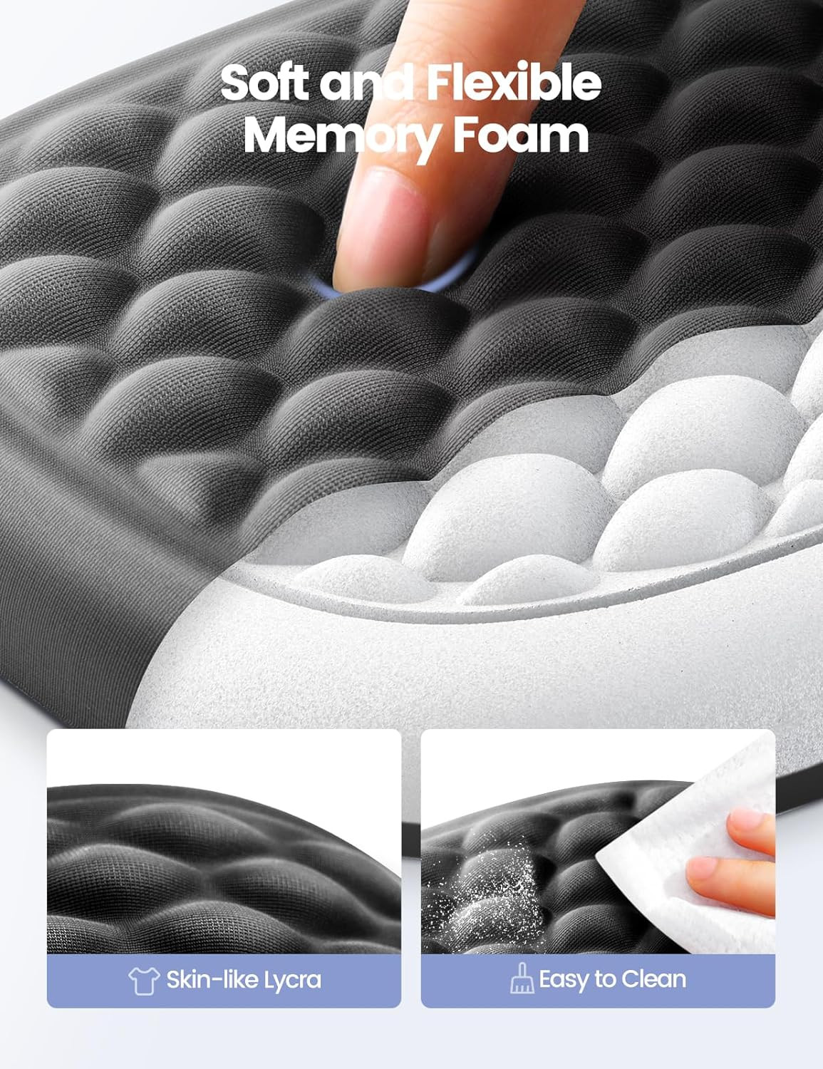 【Upgraded Larger and Thicker】 Elbow Rest Pad 1pc, Desk Wrist Rest Memory Foam Ar