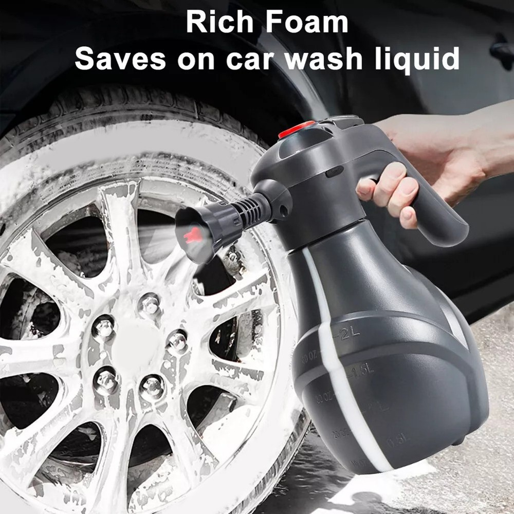 Cordless 2L Electric Foam Sprayer with Efficient Pressurization System