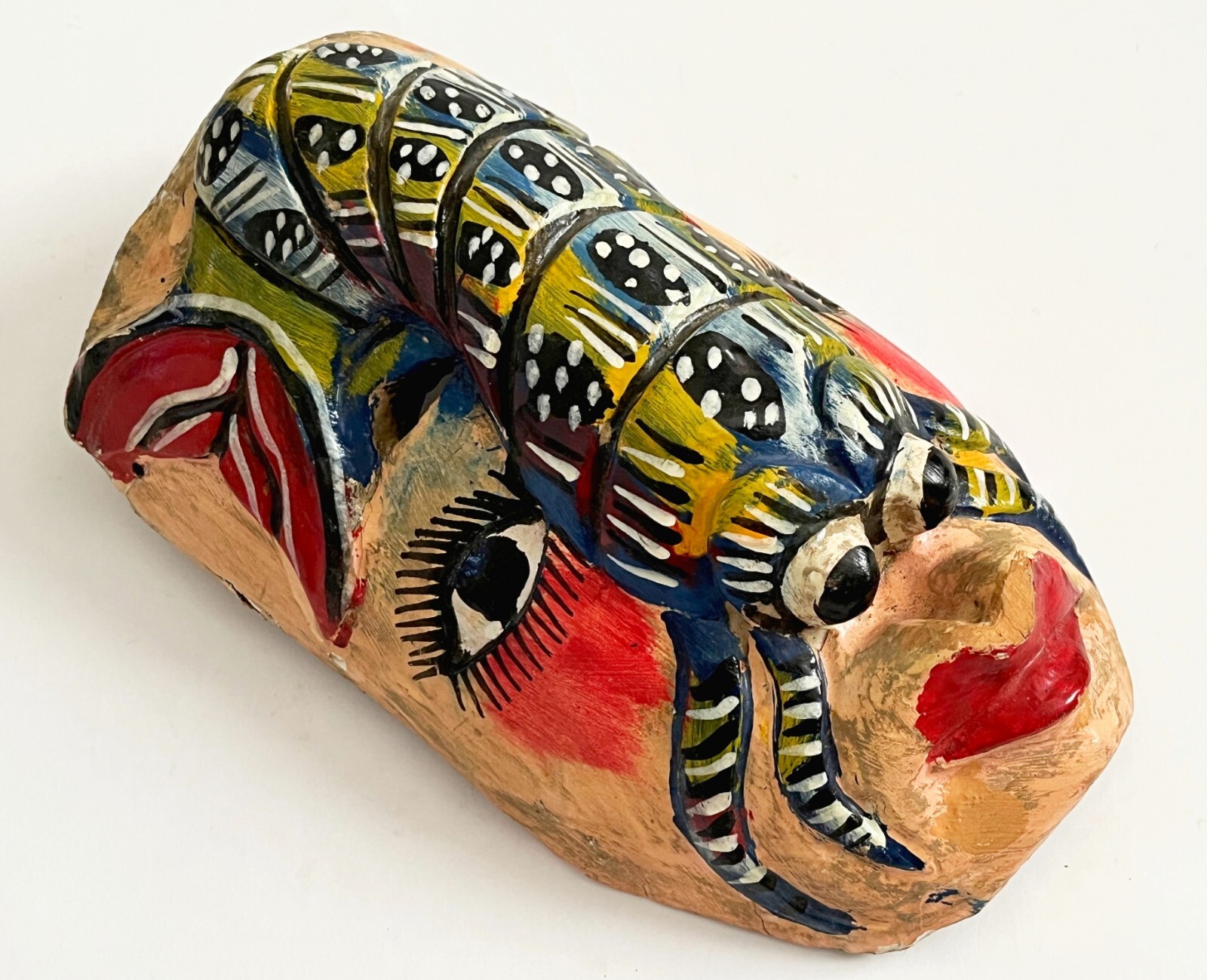 MEXICAN GUERRERO WOOD SHRIMP LOBSTER MASK DIA DE MUERTOS DAY OF DEAD CARNIVAL