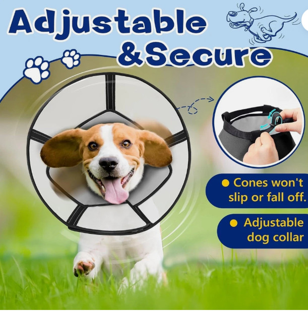 Comfortable Soft Cone Collar After Surgery for Small/Medium Dog