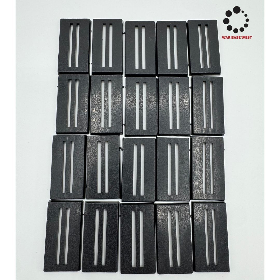 Lot Of 20 25mm X 40mm Rectangular Slot Calvary Bases Used For Warhammer ToW