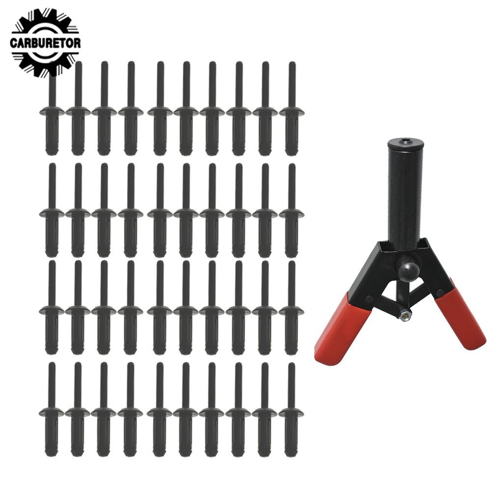 Plastic Poly Rivet Gun Quick Set Riveter Riveting Hand Tool Asorted Set 41 Pcs
