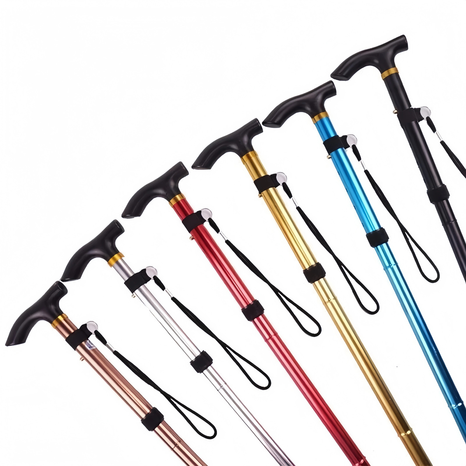 Cane Walking Stick Adjustable Folding walking Aluminum Collapsible Travel Hiking