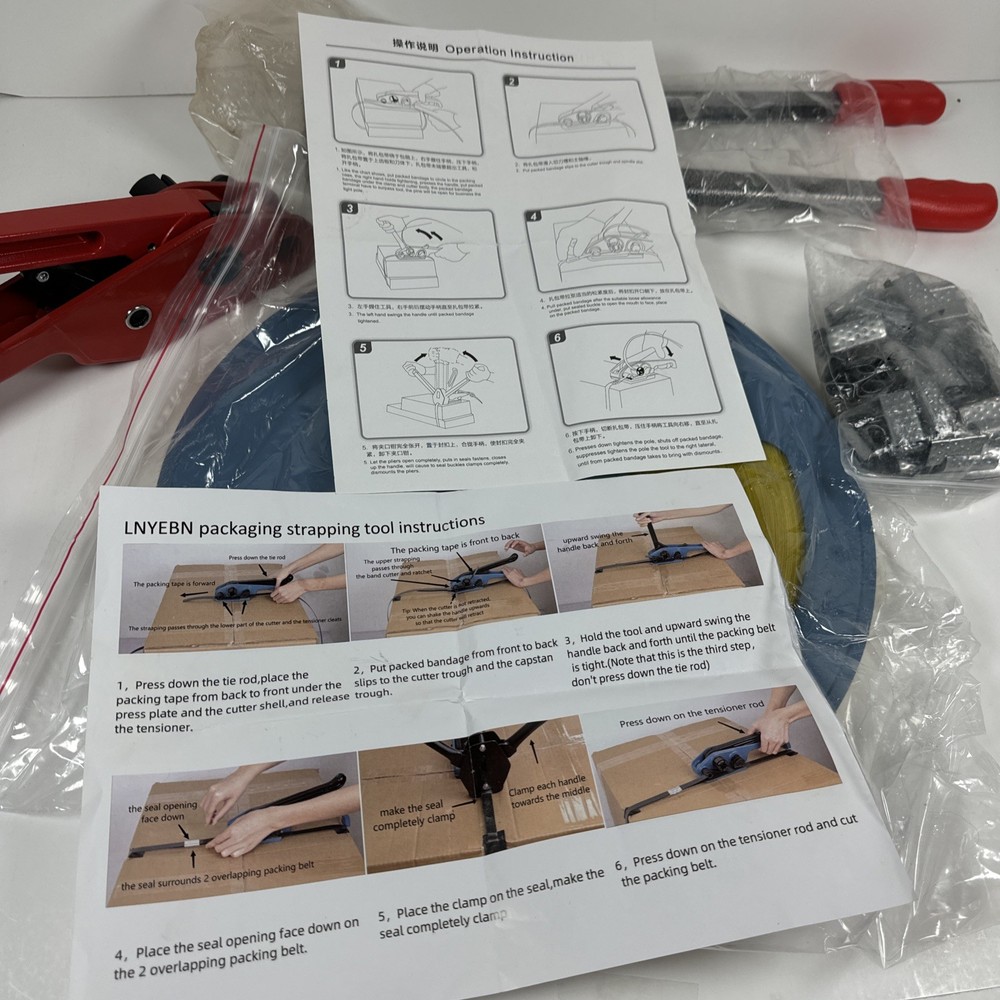 Banding Strapping Kit - Pallet Packaging Strapping Tool with Sealer Tools *READ