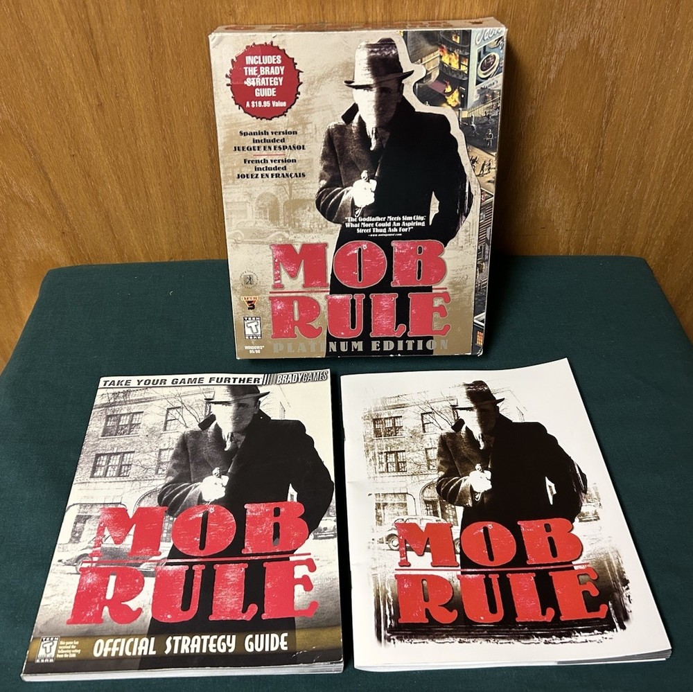 Mob Rule: Platinum Edition Brady Official Strategy Guide, Quick Start Guide, Box
