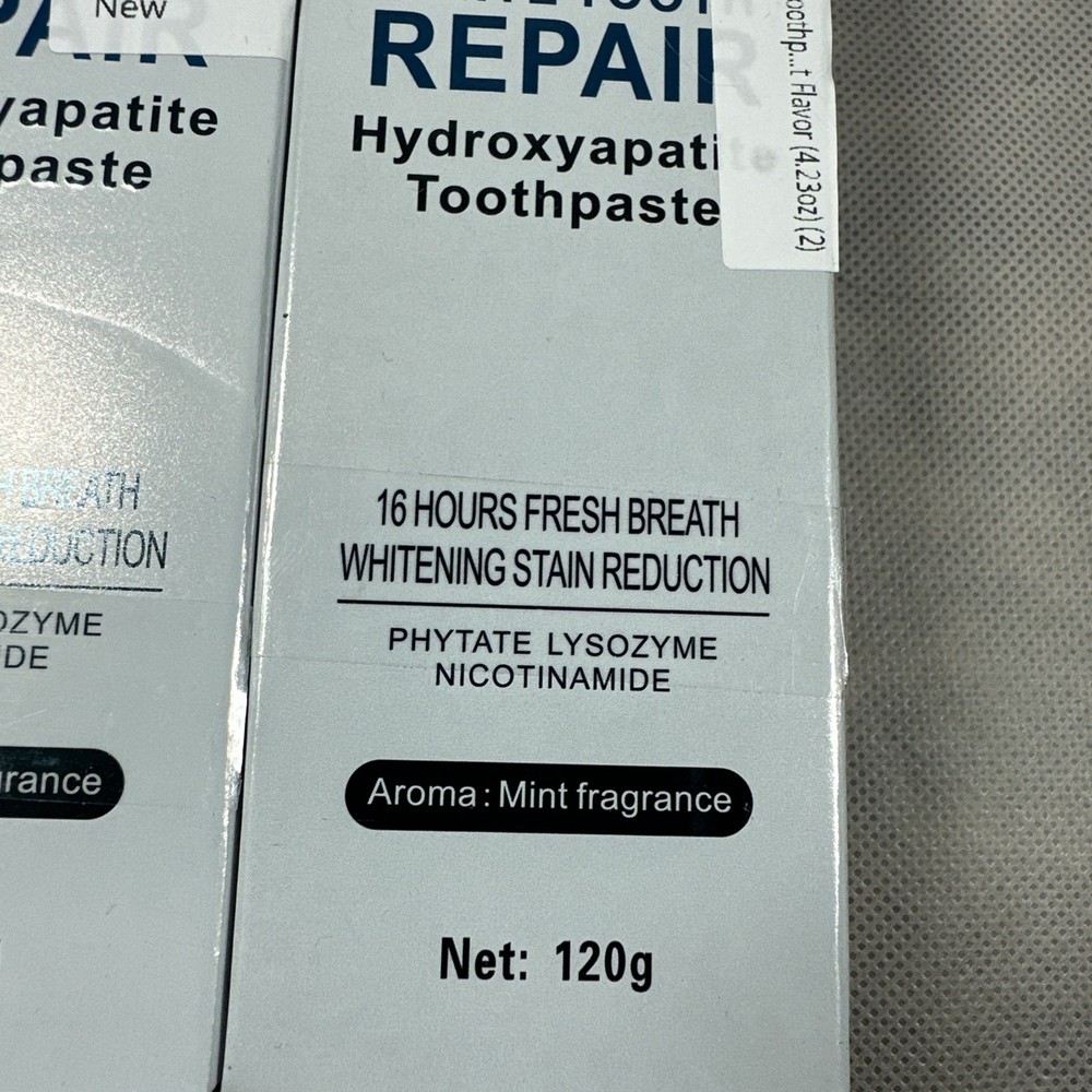 (2 Pack) 7.5% Hydroxyapatite Toothpaste Remove Yellow Tooth Stains 120gr Each U2