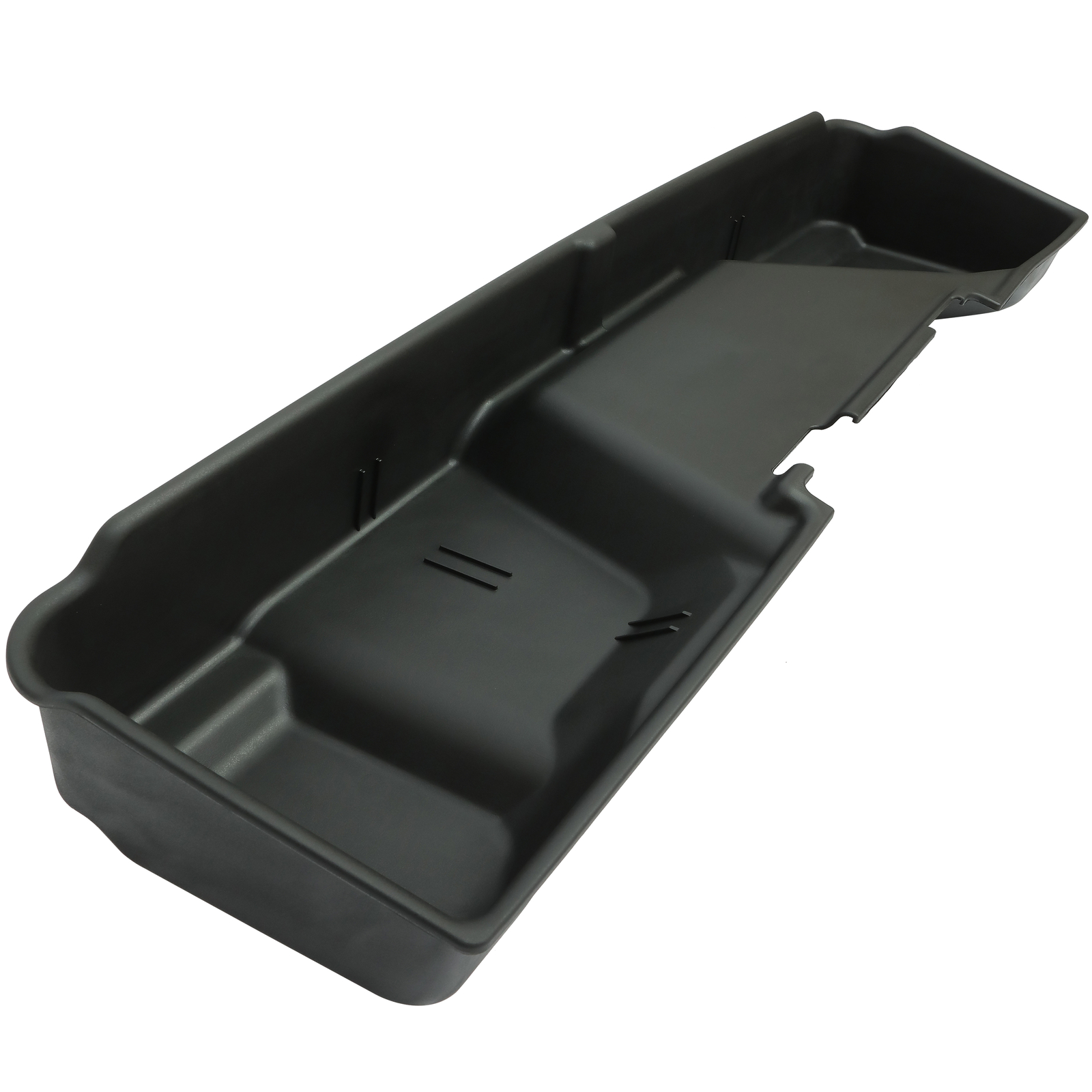 Black Under Seat Storage Box For Chevy GMC Silverado Sierra Extended Cab 2007-13