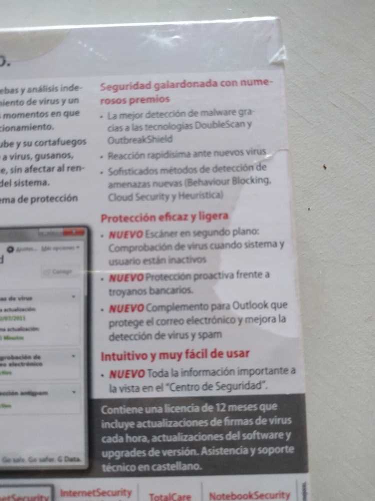 G Data Internet Security 2012 Android 1 Mobile + 1 Año Activation License Key AM