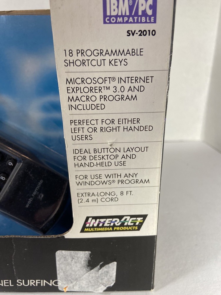 Interact Web.Remote SV-2010 Remote control IBM/PC Compatible - NEW