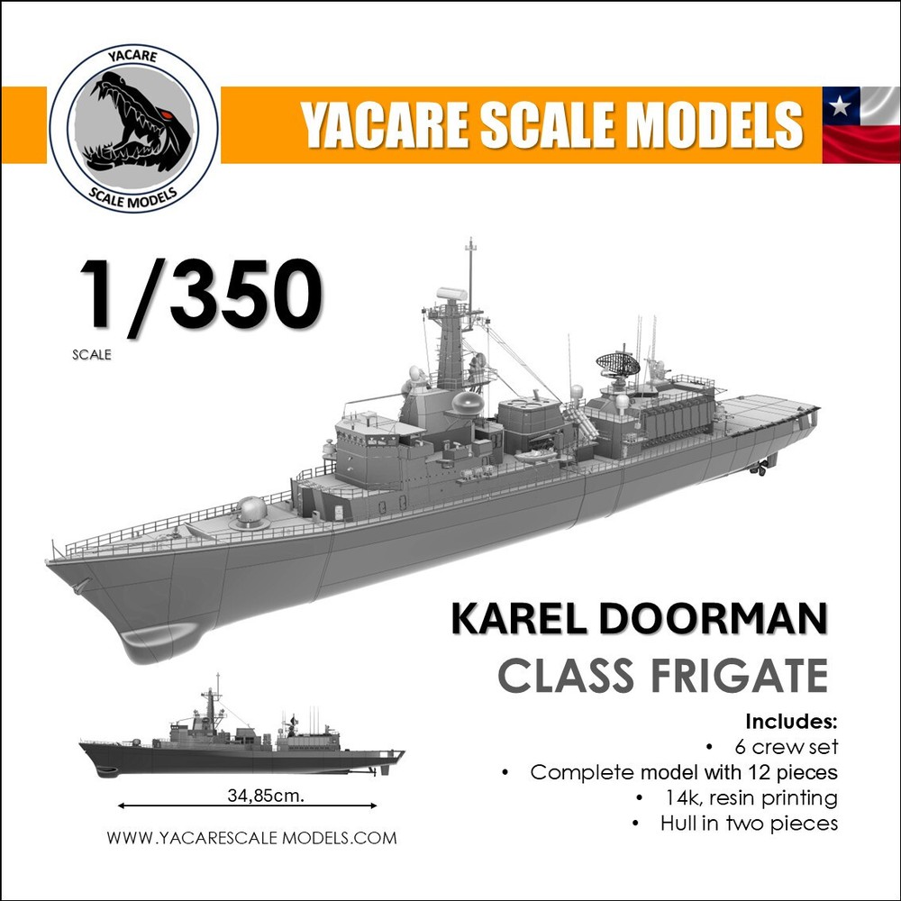 Karel Doorman Class frigate, 1/350 scale
