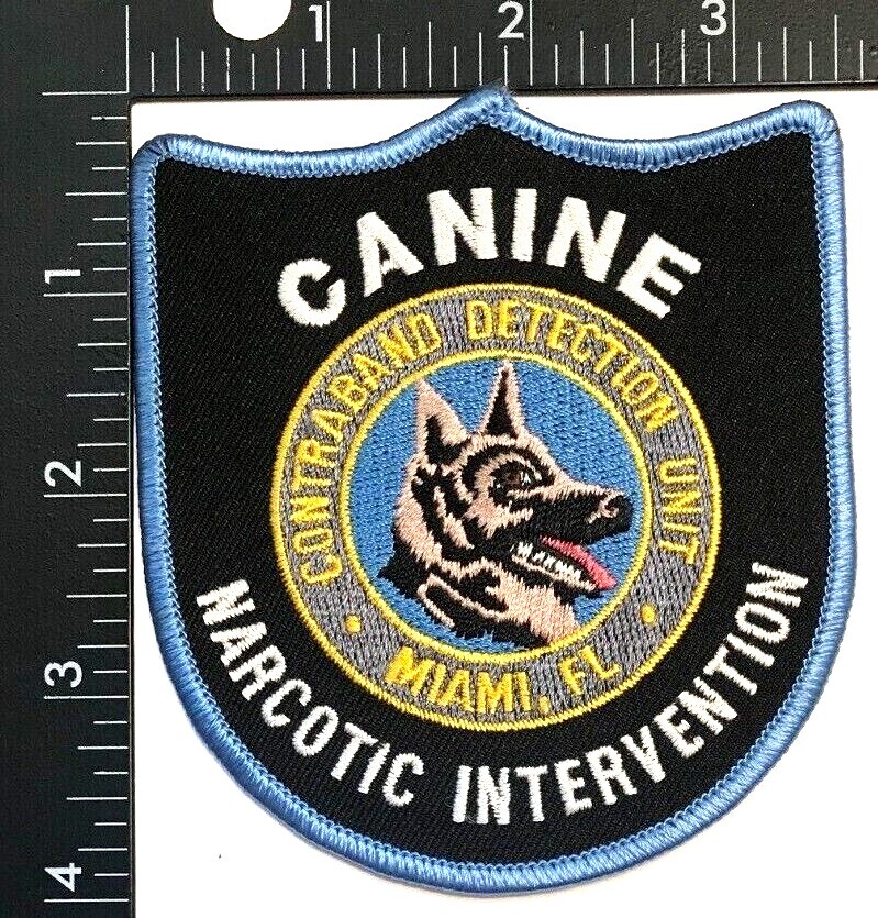 MIAMI, FL CANINE NARCOTIC INTERVENTION CONTRABAND DETECTION UNIT PATCH (PD 6)