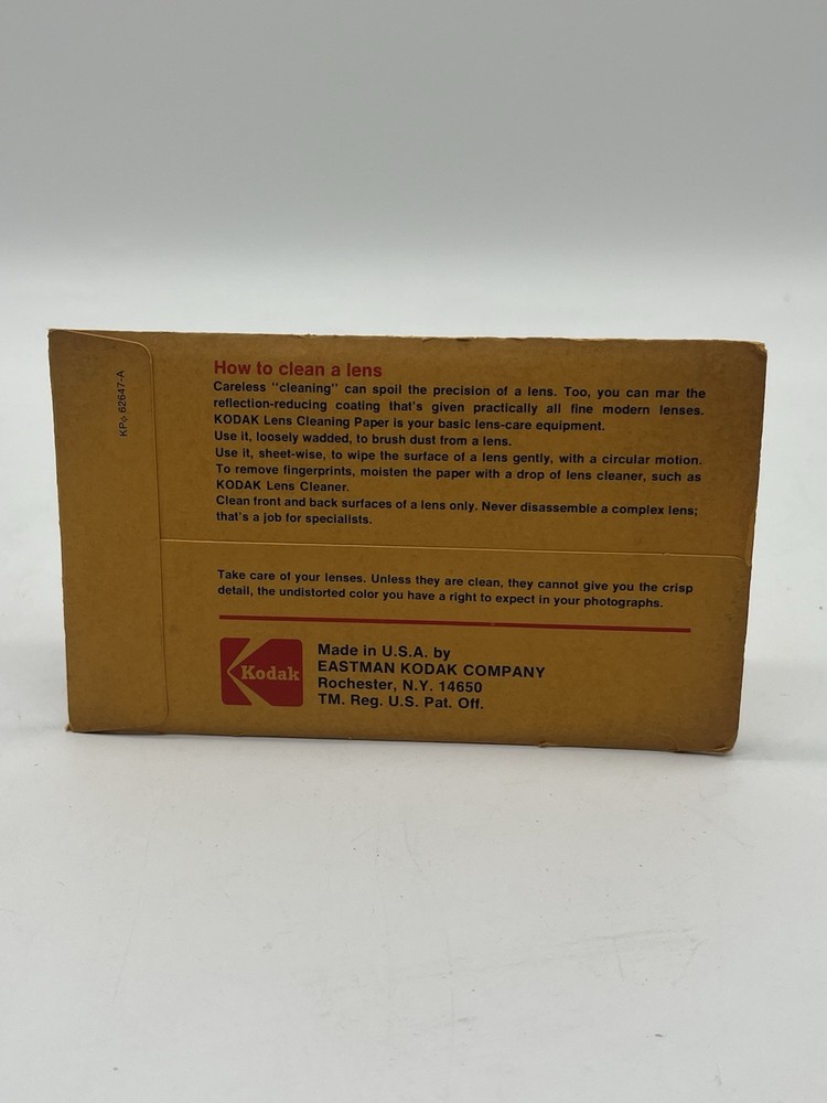 Olympus And Kodak Lens Cleaning Tissues