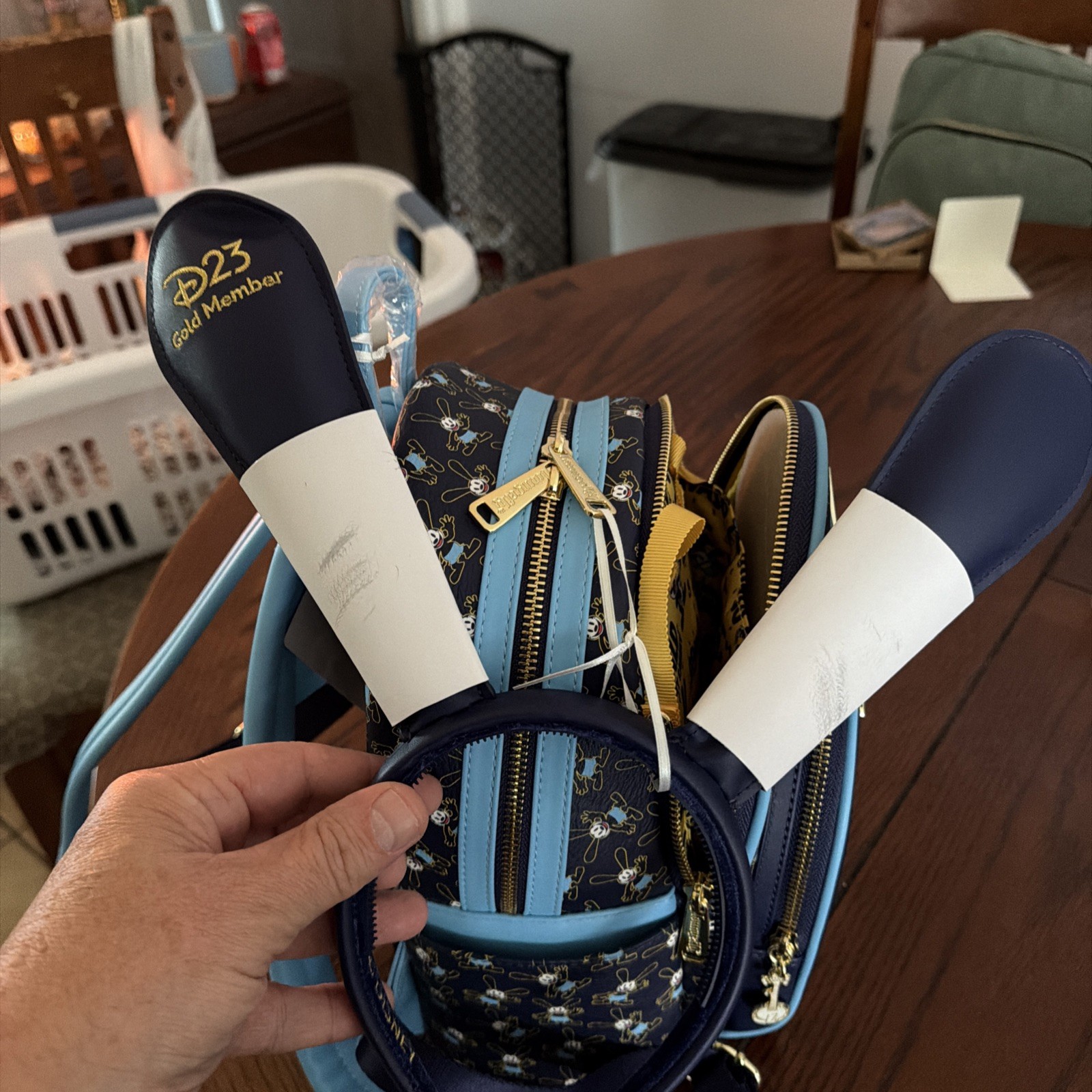 Disney D23 Fan Club Oswald Backpack And Ears Set Brand New Loungefly Awesome!!!!