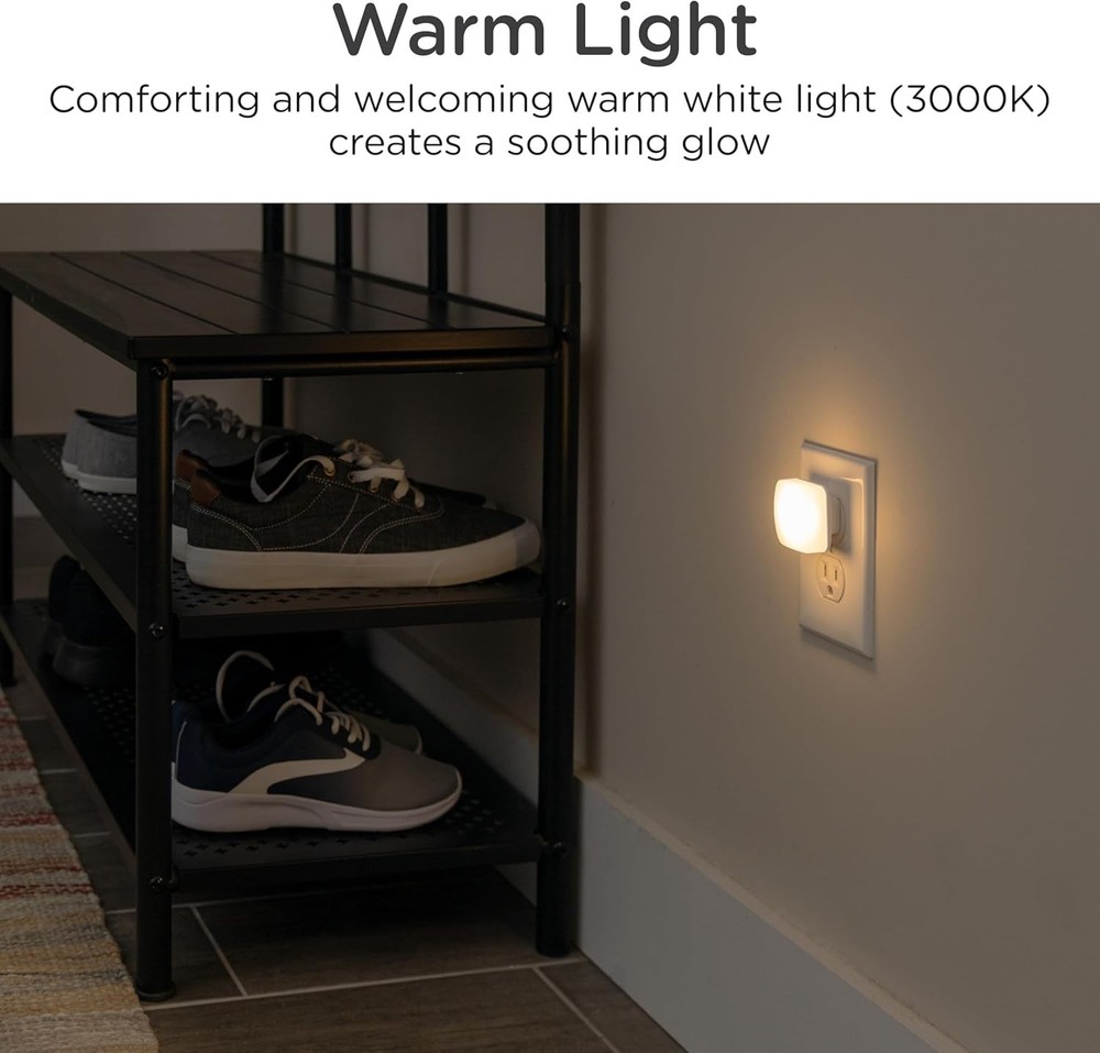 Lights by Night Mini Square LED Night Lights Plug Into Wall, 1Pack,4Pack,6 Pack,