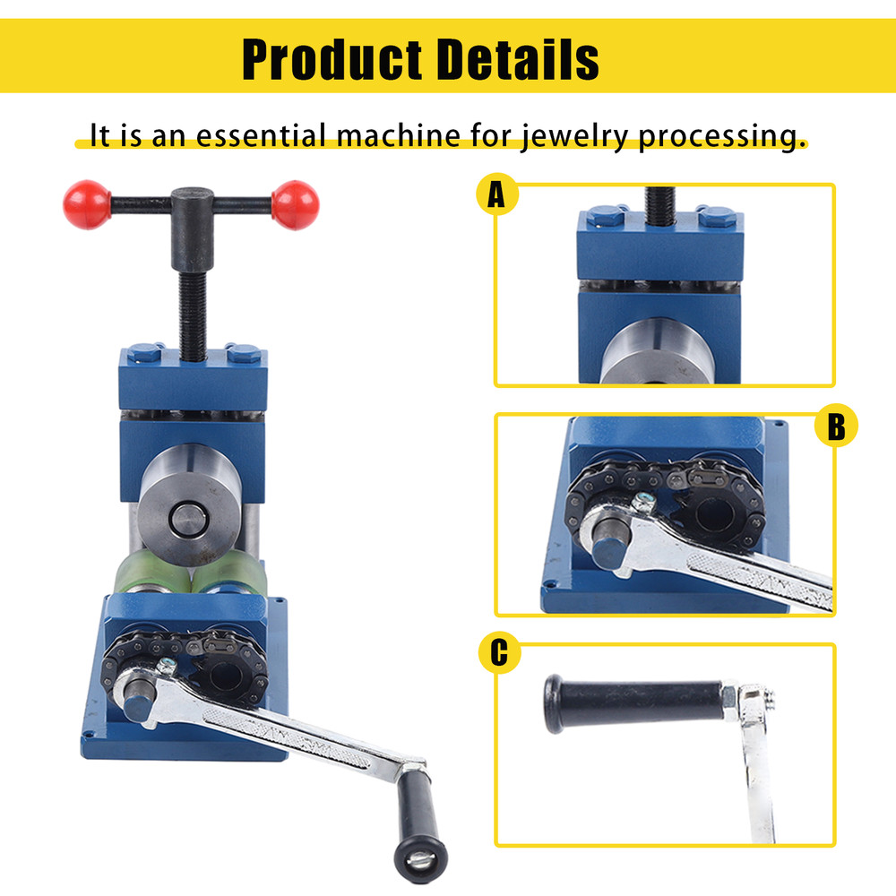 Hand Crank Jewelry Ring Bracelet Press Bending Machine Earring Processing Bender