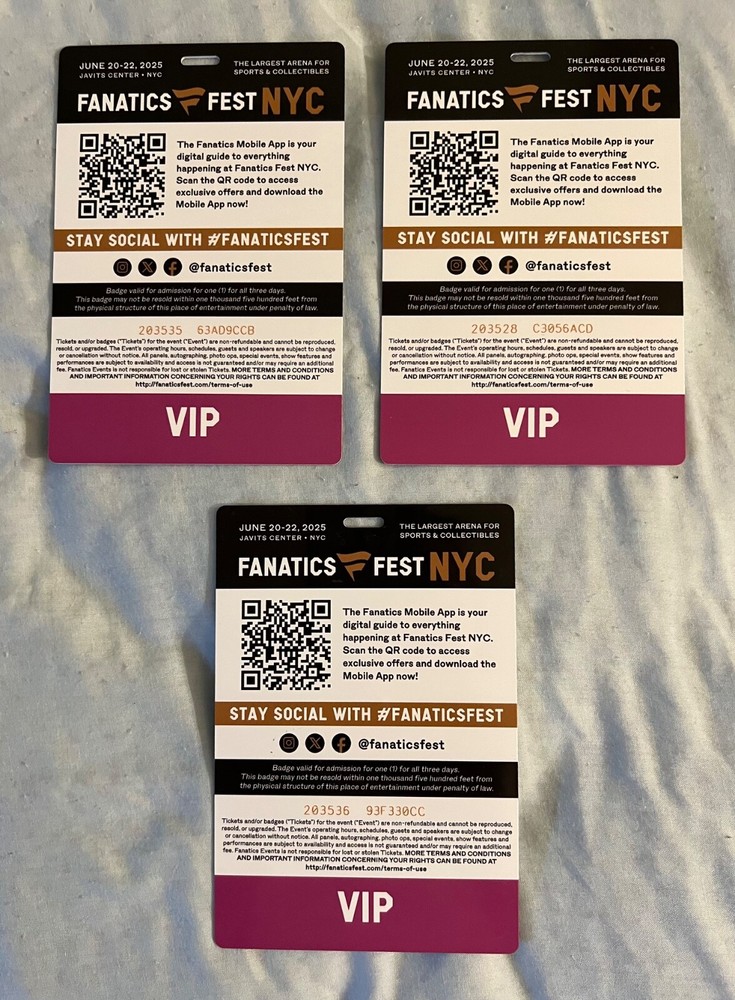 FANATICS FEST VIP PASSES NYC 2025