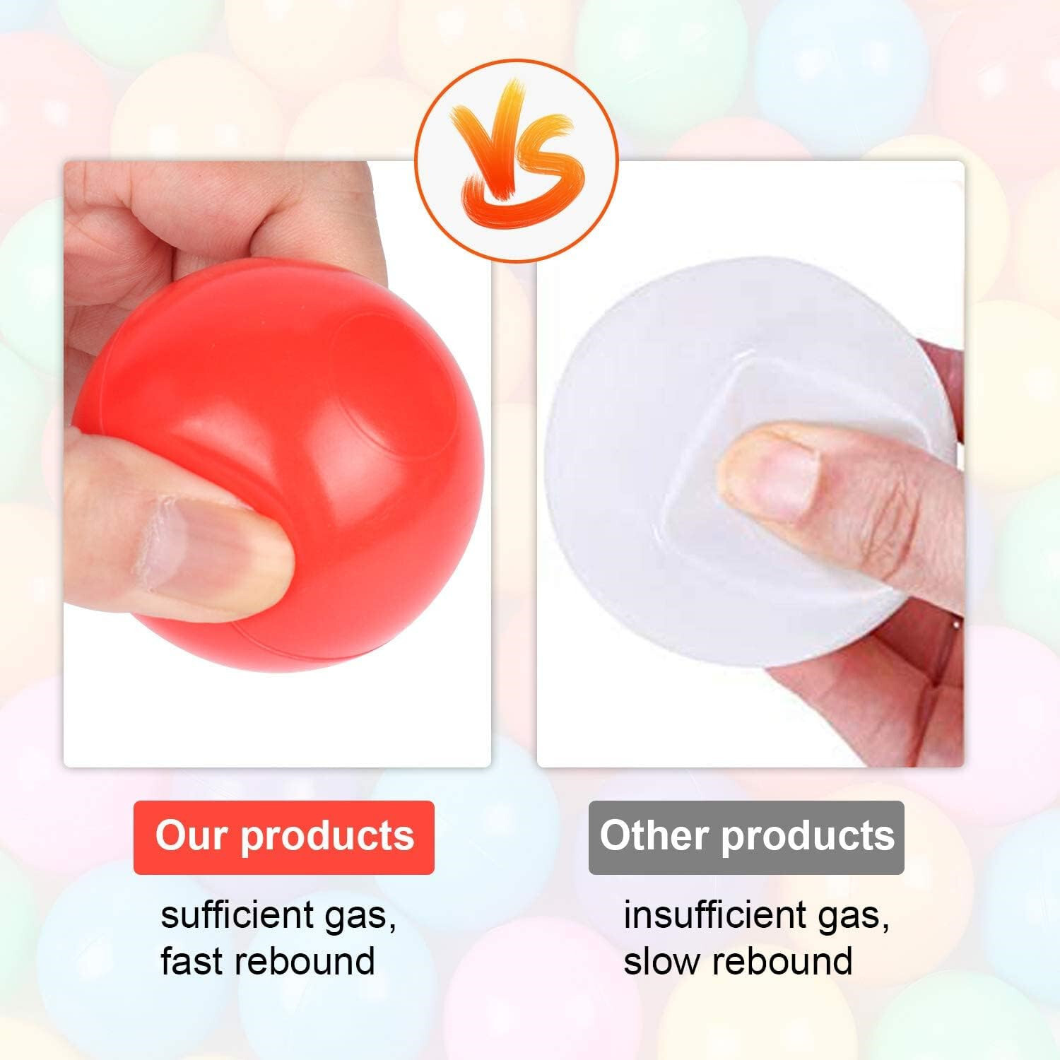 100-500PCS Baby Kids Ocean Ball Pit Balls Play Balls for Swim Pool Playpen Toys