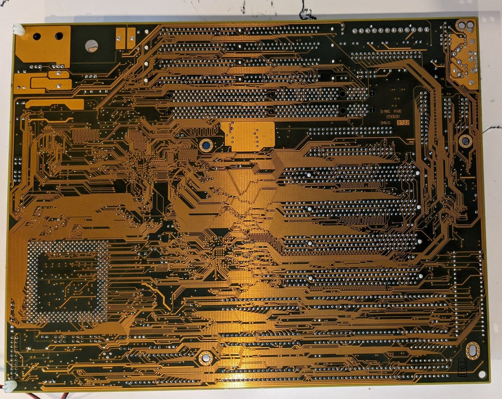 ECS P5TX-Bpro rev 2.0 Socket 7 ISA PCI Motherboard with CPU RAM & Cables