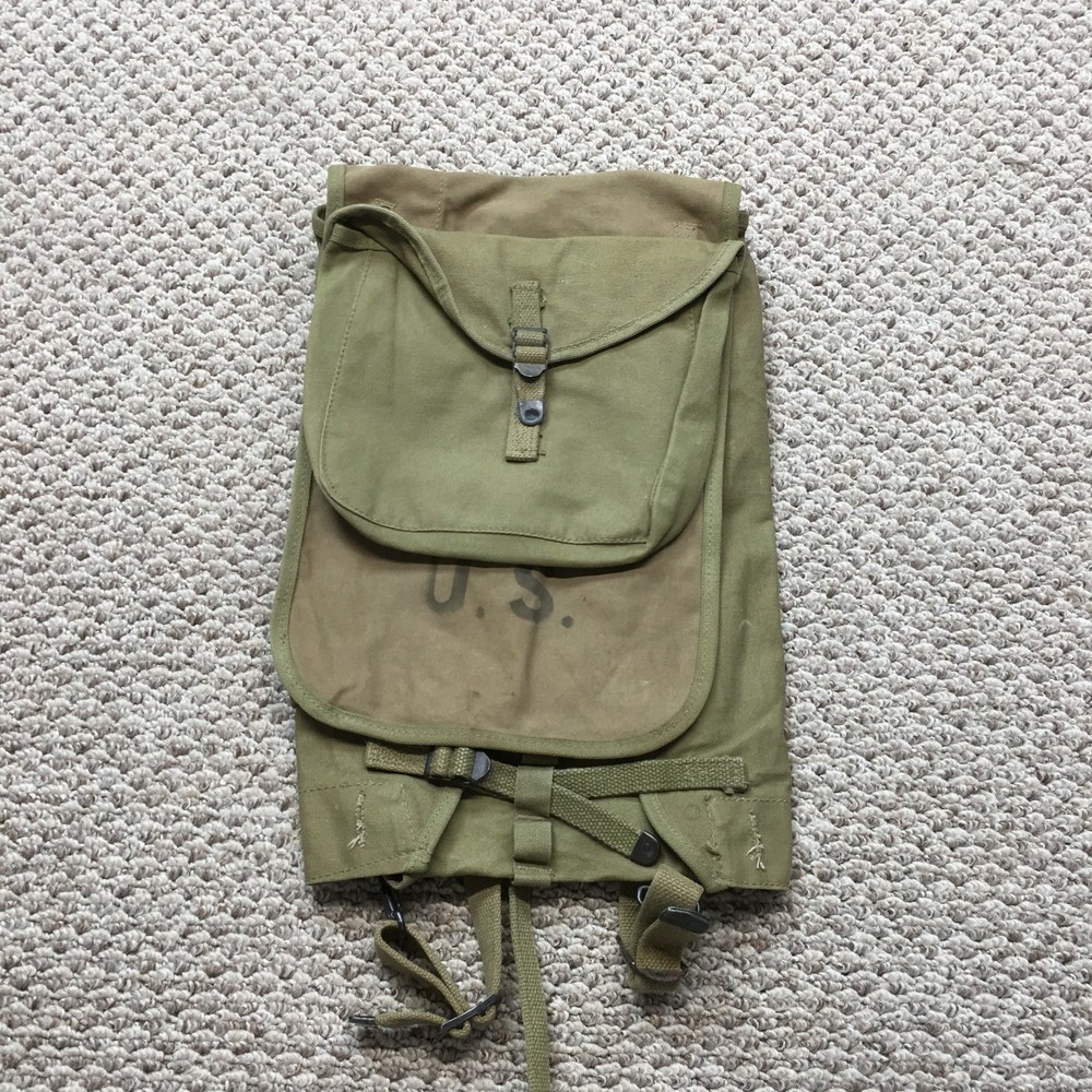Original WW2 Dated US Army Haversack Marked 1942 Infantry Backpack 40s