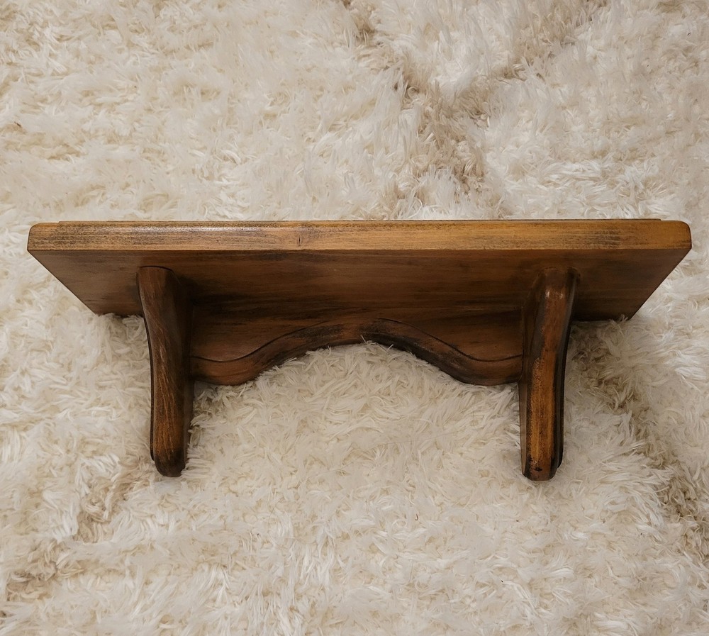 Vintage Solid Wood  Wall Shelf  12" Length  Cottagecore
