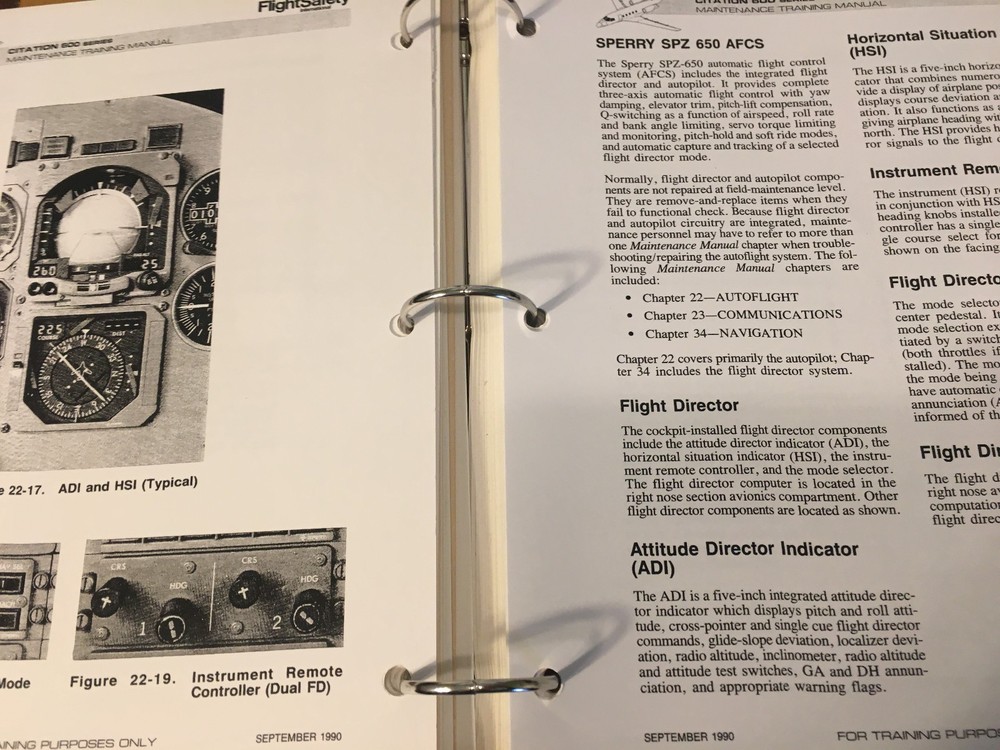Citation VII Maintenance Training Manuals, a 2 vol. set