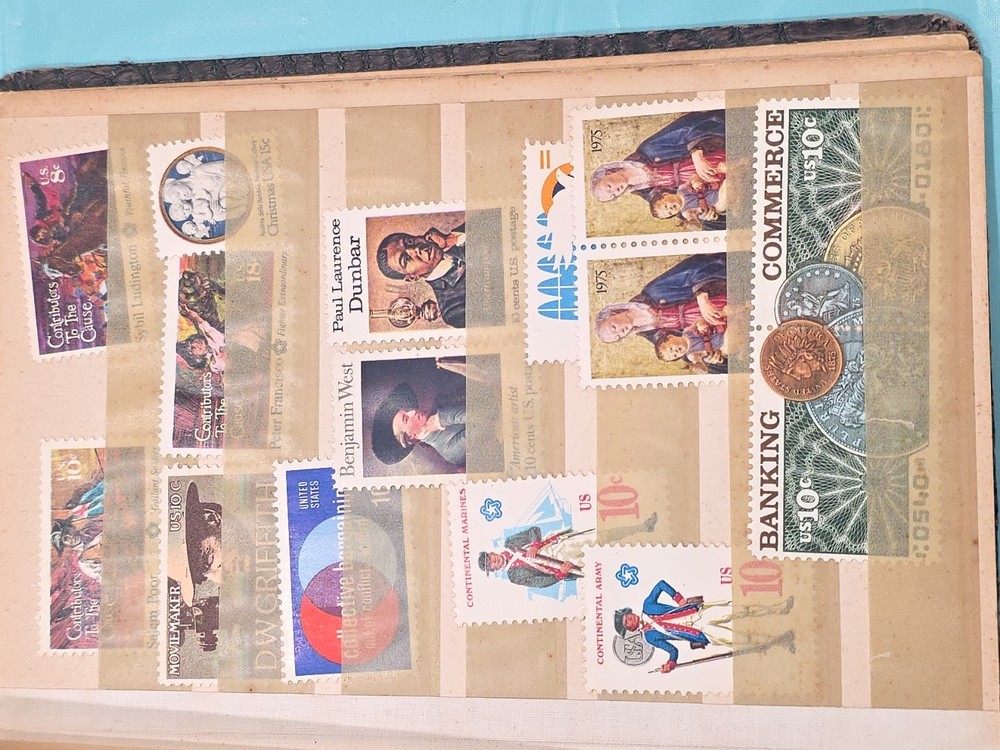 VINTAGE Stamp Album w/Stamps and Extra Airmail Stuff
