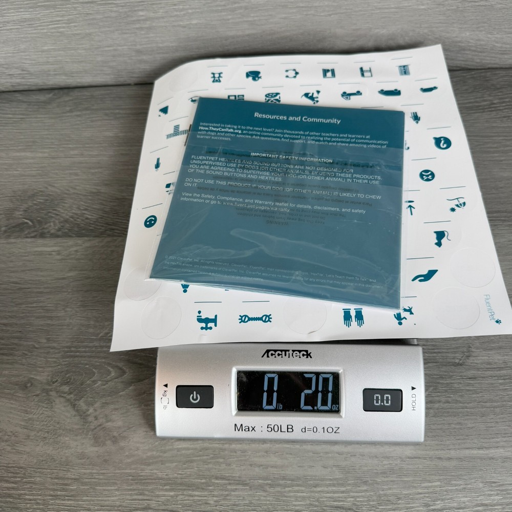 Fluent Pet Classic Quick Start Guide Paperwork & Some Stickers Used