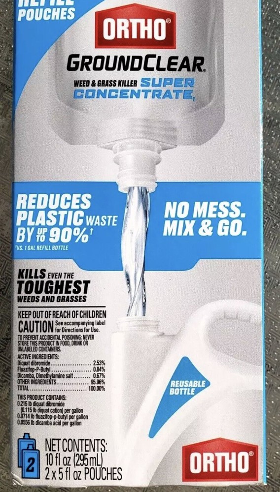 3-Boxes (6 refills) Ortho GroundClear Grass & Weed Killer Super Concentrate EASY