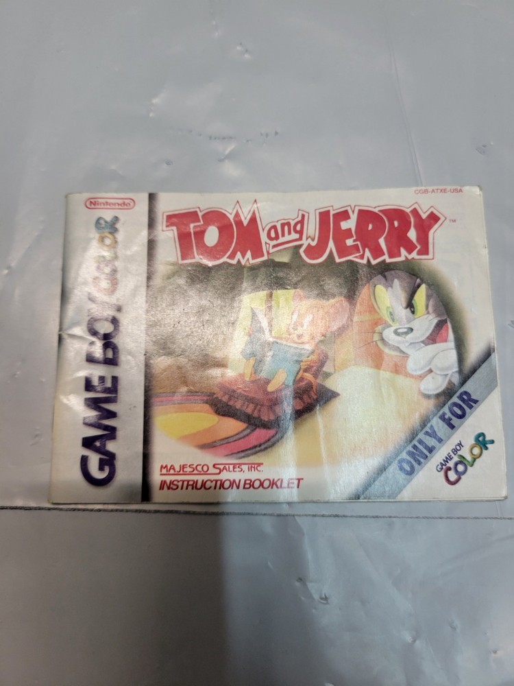 Tom & Jerry GBA MANUAL ONLY Authentic Original