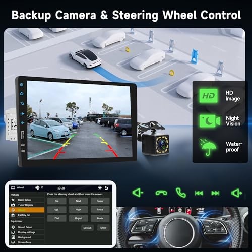 9'' Car Stereo Single Din Wireless Carplay Wireless Carplay Android auto